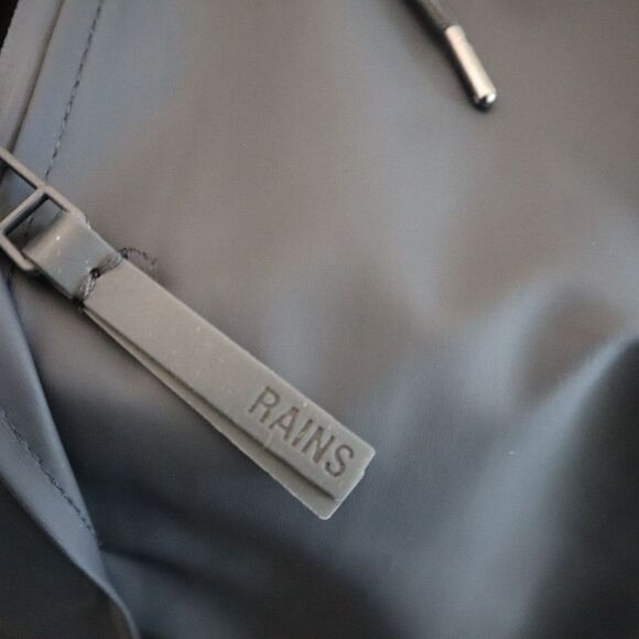 RAINS 18550 Women's Sz XS Navy Blue String Parka Waterproof Rain Jacket $155 - Picture 7 of 11